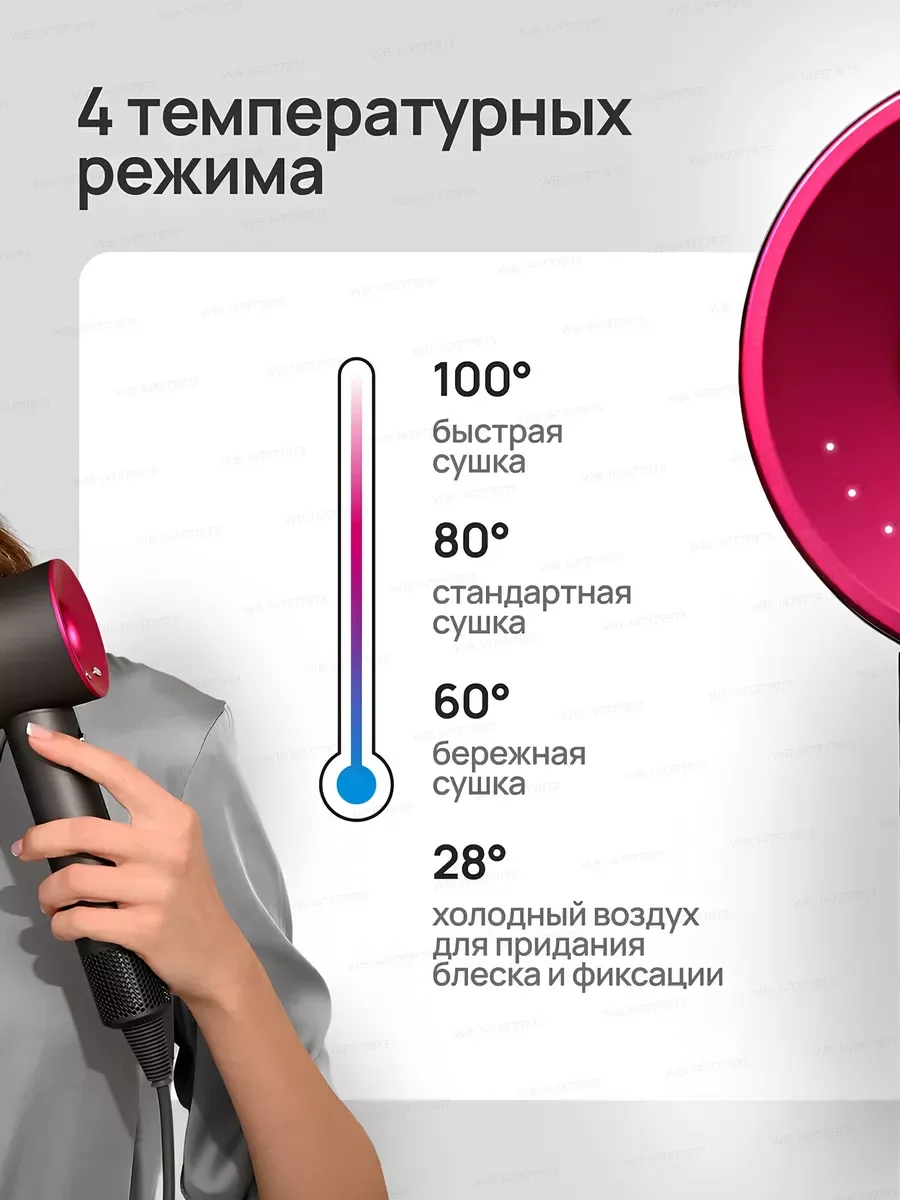 Фен для волос Supersonic HD08, Малайзия