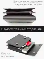 Сумка женская кросс-боди из экокожи чёрная