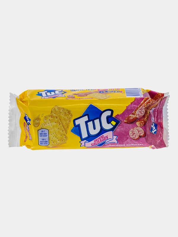 Крекер Tuc, со вкусом копченых колбасок, 100 г