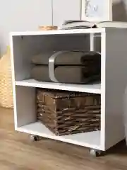 Белый тумба прикроватная напольная МДФ