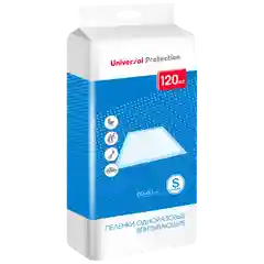 Пеленки одноразовые впитывающие 60х40, 120шт Universal Protection