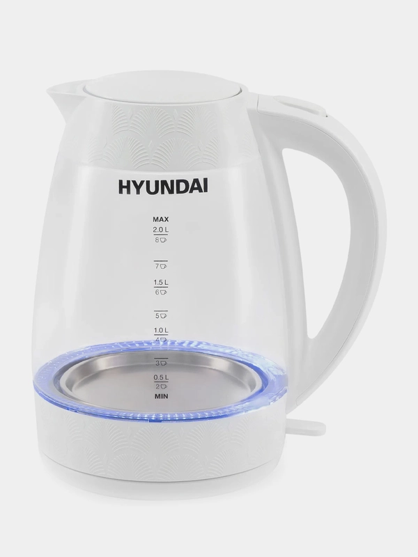 Чайник Hyundai HYK-G4506, 2л, 2200Вт, белый