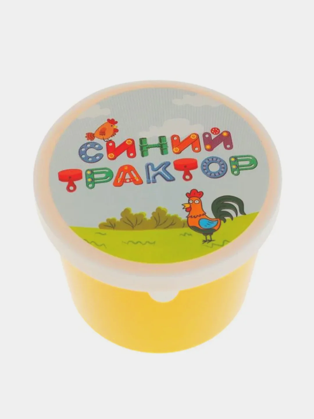 Тесто для лепки Мультиарт "СИНИЙ ТРАКТОР", 4 цвета, неон, по 50 г