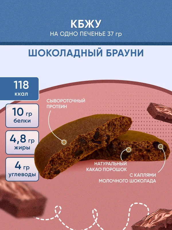 Печенье протеиновое SOJ Prote!n Cookie "Шоколадный брауни", 37 г