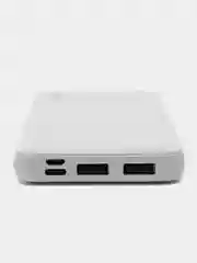 Белый портативный внешний аккумулятор Powerbank Kakusiga, 10000 мА/ч, USB