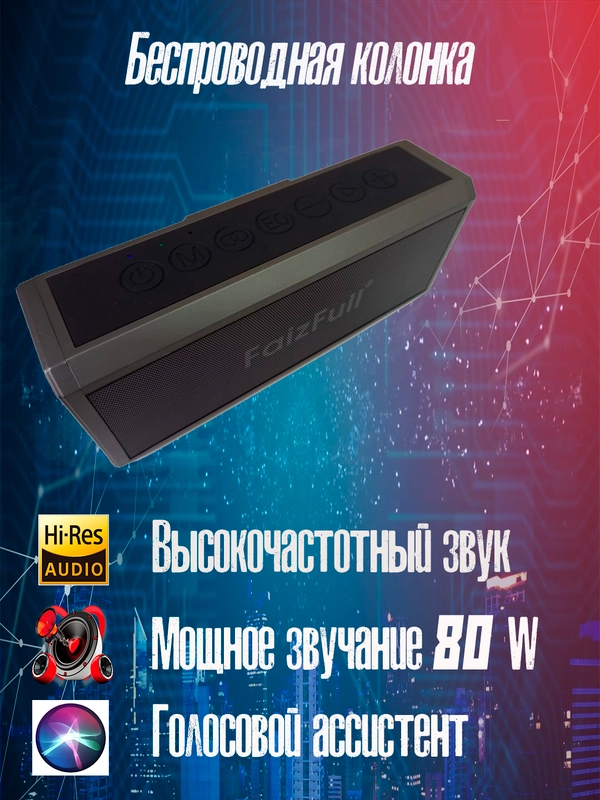 Блютус колонка, стереосистема TWS, голосовой ассистент