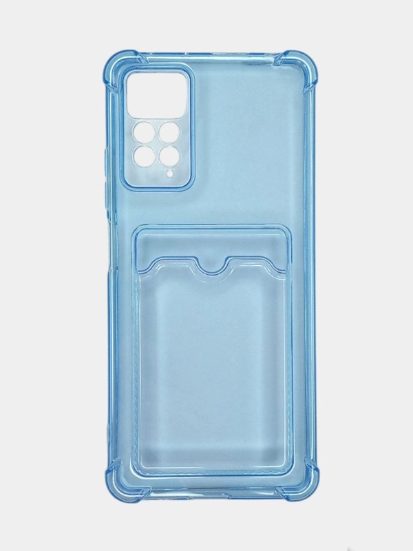 Чехол Redmi Note 11 Pro / Note 12 Pro 4G Нот 11 Про, прозрачный, с карманом для карты
