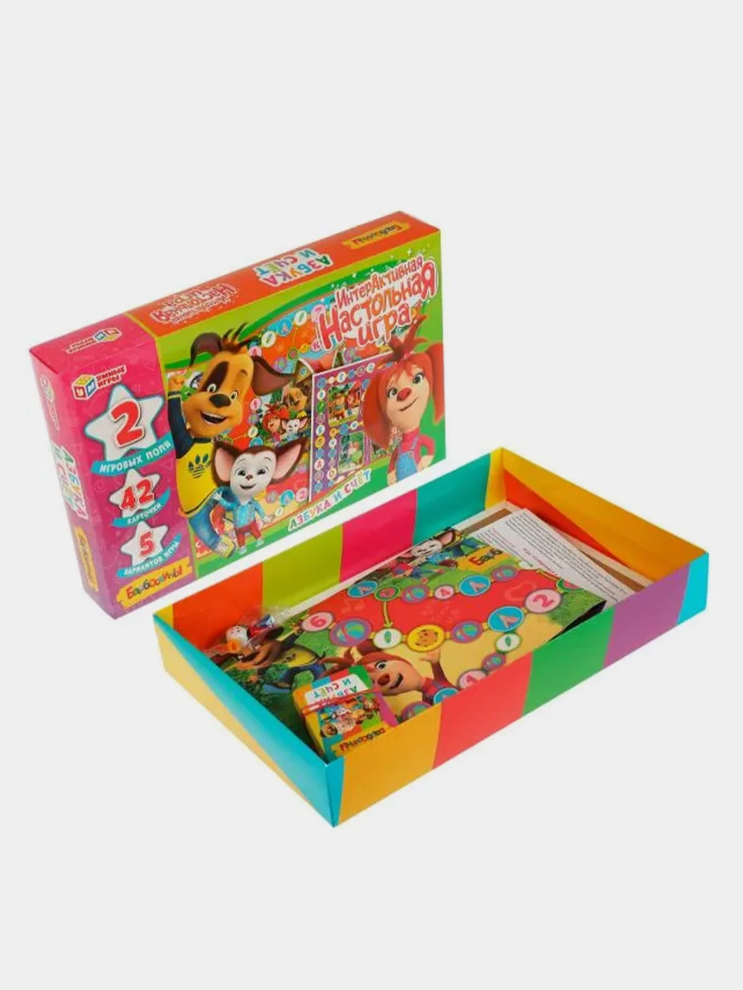 Настольная игра Умные игры "Азбука и счёт. Барбоскины", интерактивная