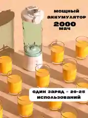 Белый блендер портативный, беспроводной, аккумуляторный, шейкер для смузи