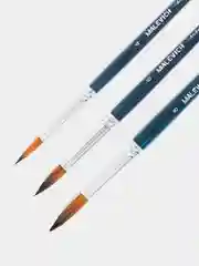 Кисти для рисования Малевичъ, из синтетики, 3 штуки