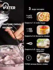 Миксер ручной VIXTER VHM-3300