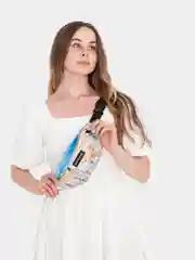 Золотой поясная сумка-бананка, через плечо