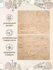 Деревянные заготовки для творчества "Планеты"