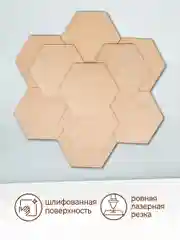 Соты из дерева / шестигранник из дерева / гексагон / декор стены / панно соты