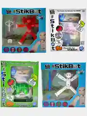 Светло-синий набор 4 Фигурки игрушки Stikbot / Набор стикботов Стикботы монстры