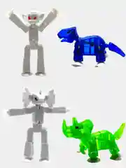 Черный набор 4 Фигурки игрушки Stikbot / Набор стикботов Стикботы монстры