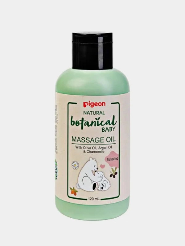Массажное масло PIGEON Natural Botanical Baby Massage Oil, 120мл