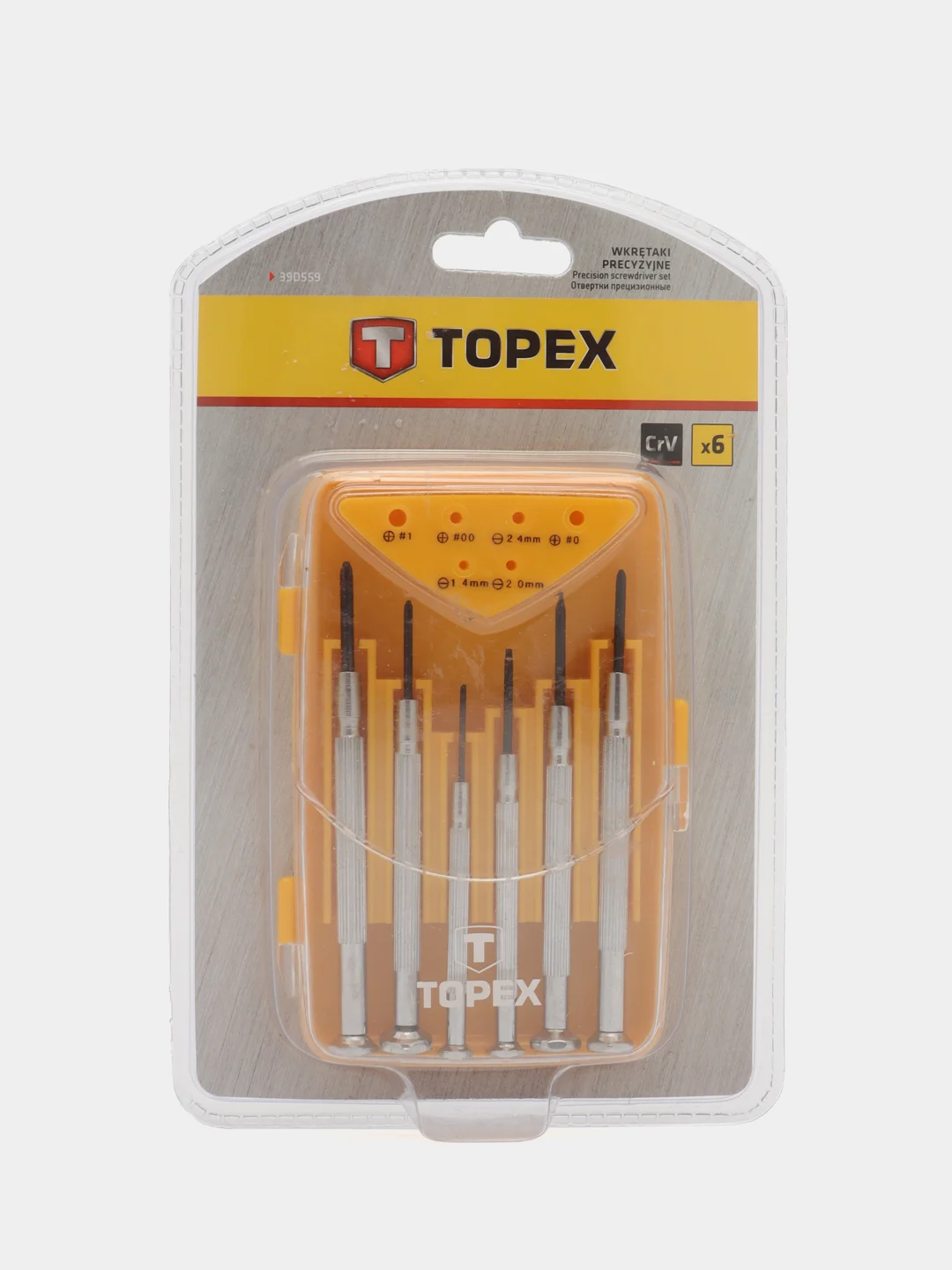 Набор прецизионных отверток TOPEX 6 шт. 39D559