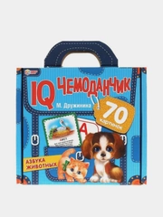 Развивающие карточки Умные игры "Азбука животных. IQ чемоданчик", 35 карточек в чемоданчике