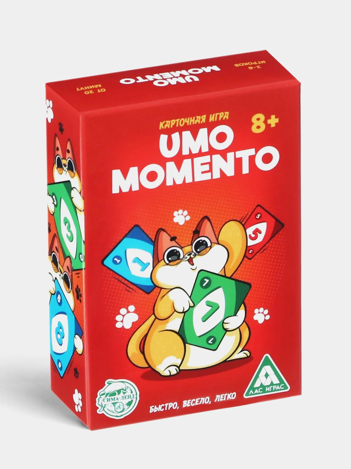 Алый уно / UNO/ Настольная игра на реакцию и внимание UMO momento, 70 карт, 8+