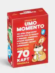 Алый уно / UNO/ Настольная игра на реакцию и внимание UMO momento, 70 карт, 8+