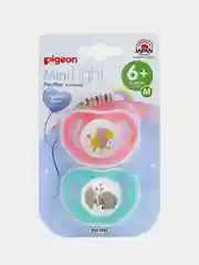 Пустышки PIGEON MiniLight "Эскимо Слоники", 6 месяцев, размер M, 2 штуки