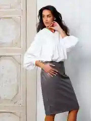 Юбка кожаная карандаш
