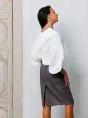 Юбка кожаная карандаш