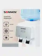 Кулер для воды SONNEN TSE-02WP, настольный, нагрев/охлаждение, 2 крана, белый