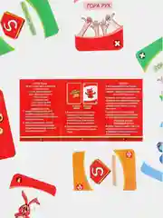 Вишнёвый уно / UNO/ Настольная игра на реакцию и внимание UMO momento, 70 карт, 8+