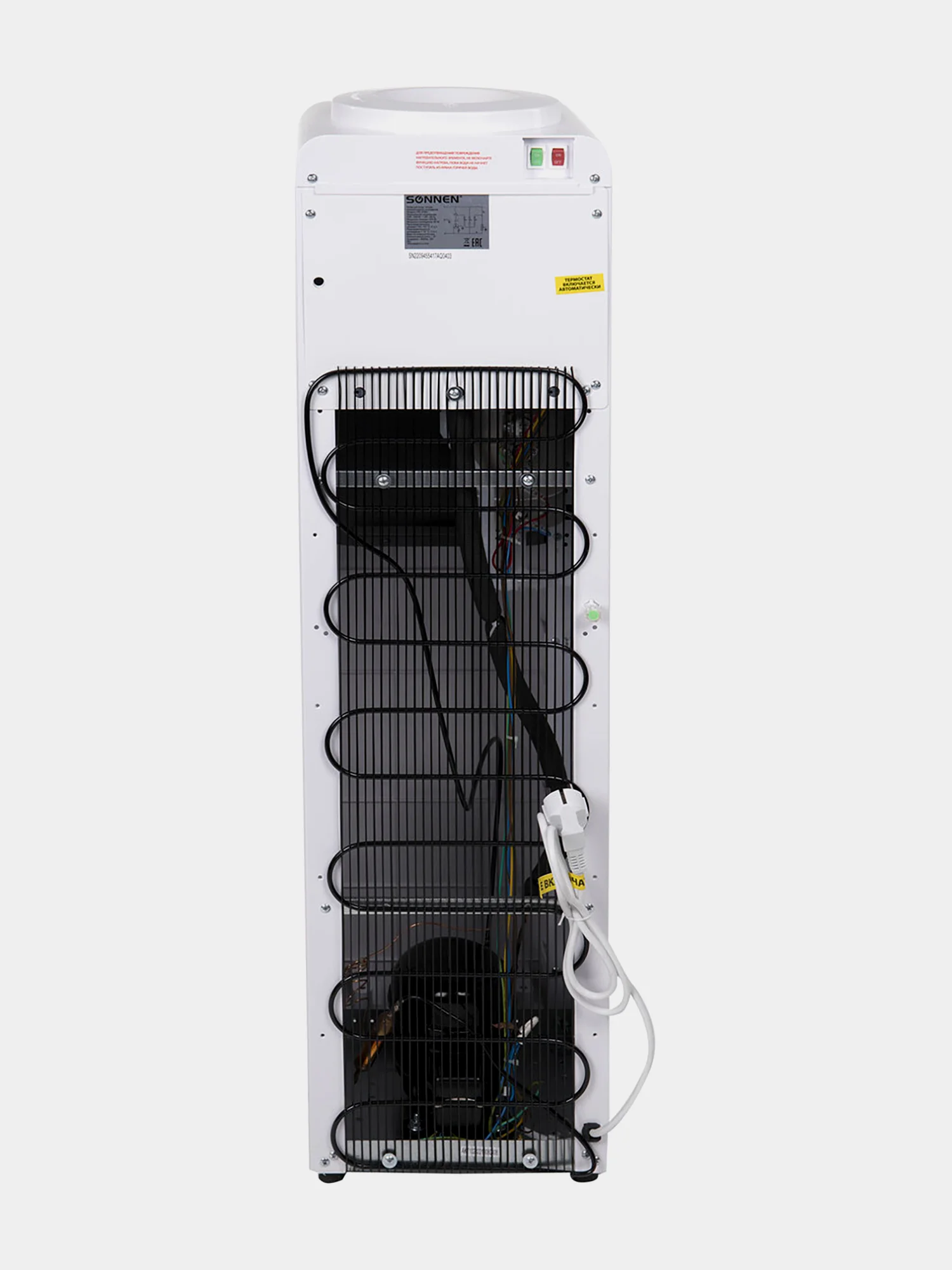 Кулер для воды SONNEN FSC-03BA, напольный, НАГРЕВ/ОХЛАЖДЕНИЕ КОМПРЕССОРНОЕ, 3 крана,серый