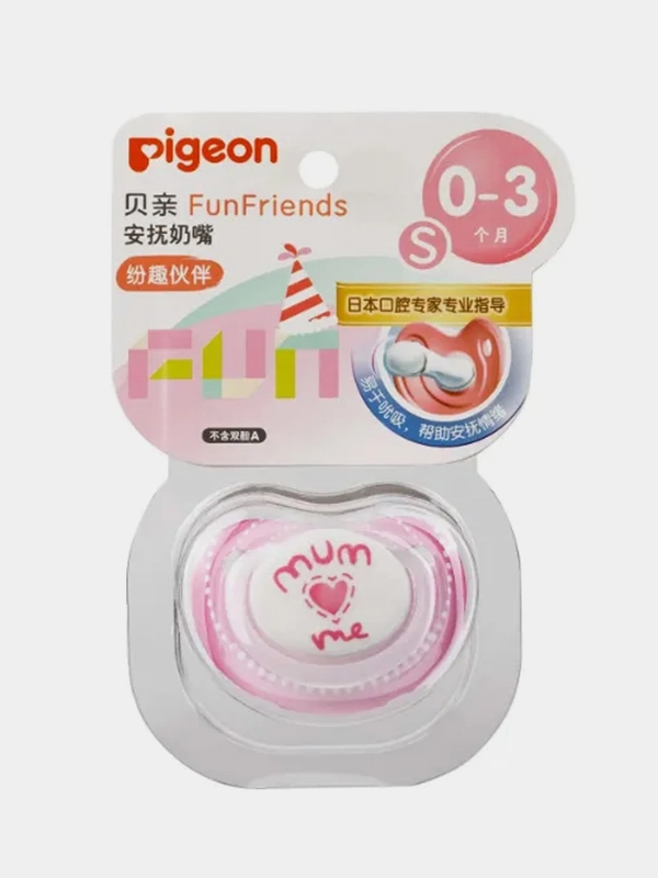 Пустышка PIGEON FunFriends "Mum love me", размер S