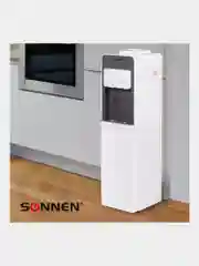 Кулер для воды SONNEN FSC-02BA, напольный, НАГРЕВ/ОХЛАЖДЕНИЕ КОМПРЕССОР, шкаф, 2 крана