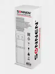 Кулер для воды SONNEN FSC-02BA, напольный, НАГРЕВ/ОХЛАЖДЕНИЕ КОМПРЕССОР, шкаф, 2 крана