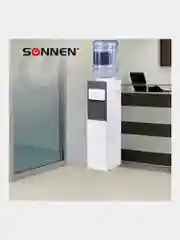 Кулер для воды SONNEN FSC-02BA, напольный, НАГРЕВ/ОХЛАЖДЕНИЕ КОМПРЕССОР, шкаф, 2 крана