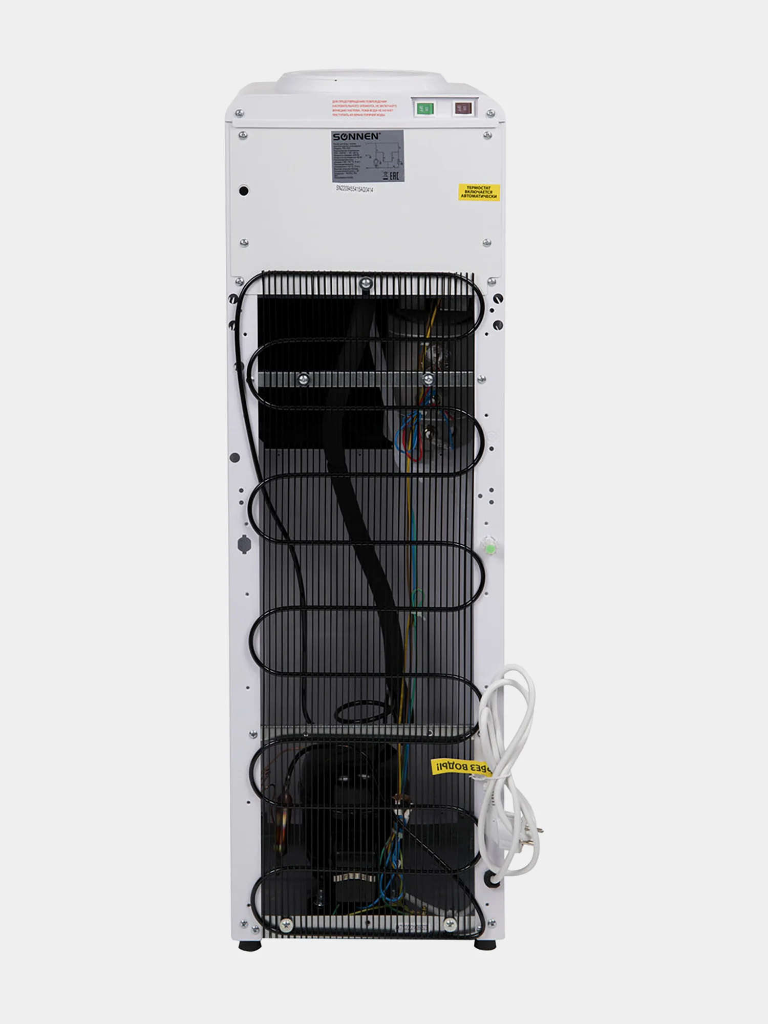 Кулер для воды SONNEN FSC-02S, напольный, НАГРЕВ/ОХЛАЖДЕНИЕ КОМПРЕССОРНОЕ, 2 крана, серый