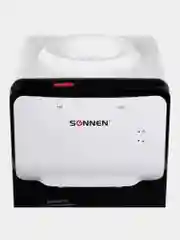 Кулер для воды SONNEN FSC-02S, напольный, НАГРЕВ/ОХЛАЖДЕНИЕ КОМПРЕССОРНОЕ, 2 крана, серый