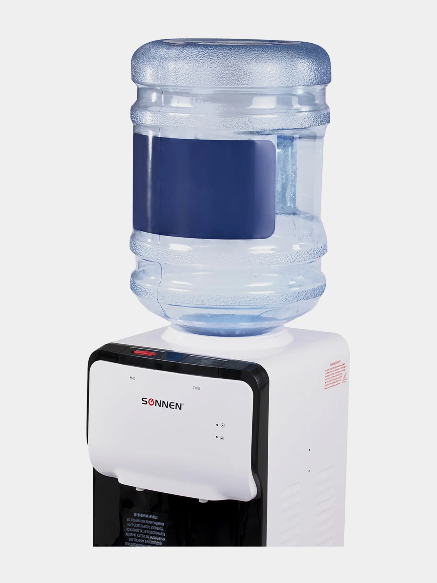 Кулер для воды SONNEN FSC-02S, напольный, НАГРЕВ/ОХЛАЖДЕНИЕ КОМПРЕССОРНОЕ, 2 крана, серый