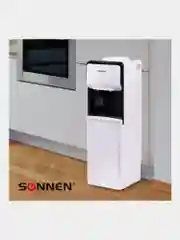 Кулер для воды SONNEN FSE-02SA, напольный, НАГРЕВ/ОХЛАЖДЕНИЕ ЭЛЕКТРОННОЕ, 2 крана, белый