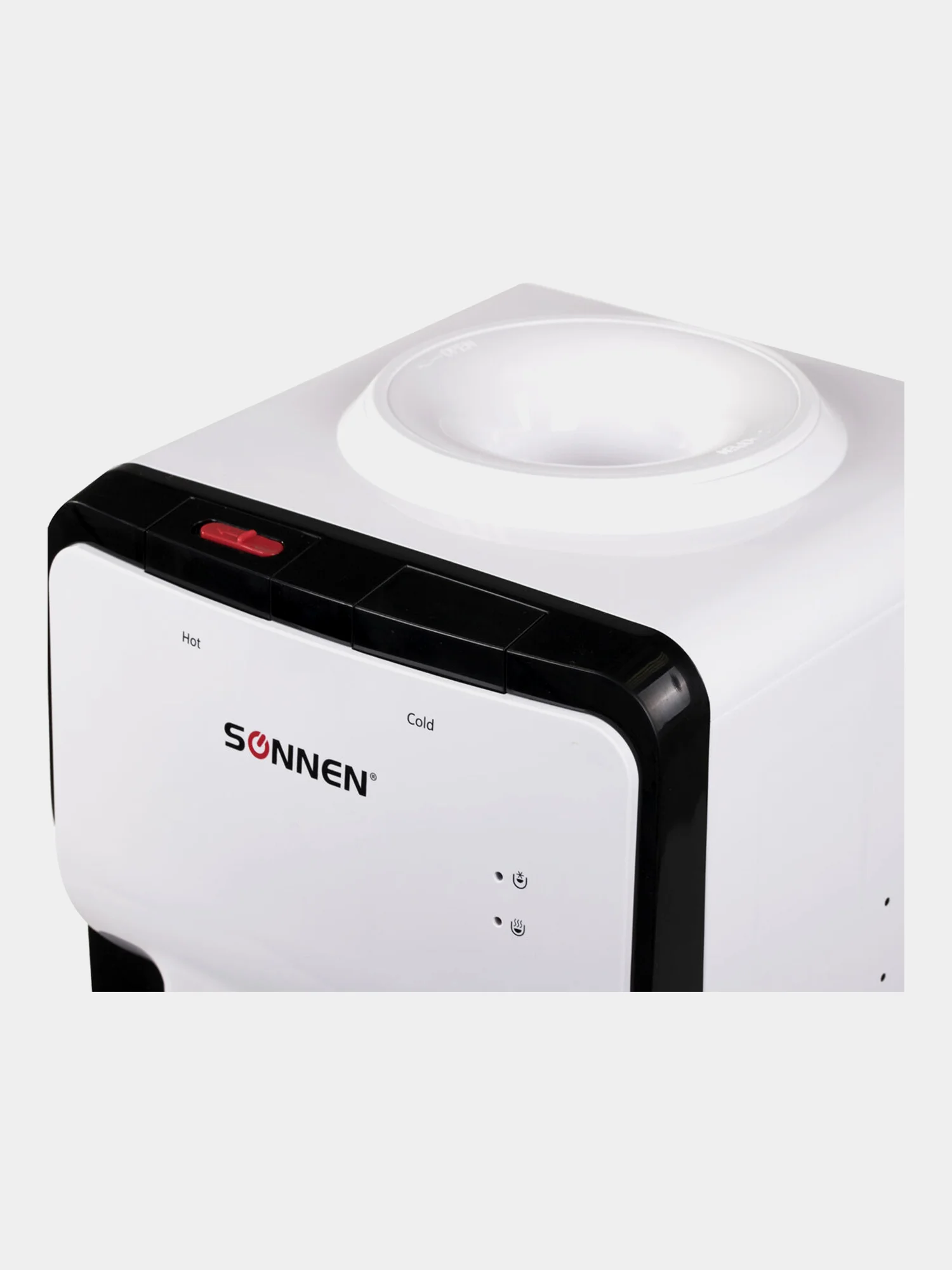 Кулер для воды SONNEN FSE-02SA, напольный, НАГРЕВ/ОХЛАЖДЕНИЕ ЭЛЕКТРОННОЕ, 2 крана, белый