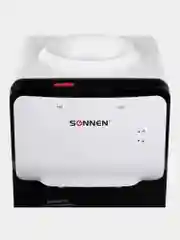 Кулер для воды SONNEN FSE-02SA, напольный, НАГРЕВ/ОХЛАЖДЕНИЕ ЭЛЕКТРОННОЕ, 2 крана, белый