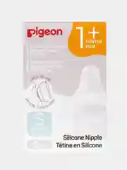 Соска из силикона для бутылочки PIGEON, S, с 1 месяца, 2 штуки