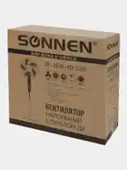Вентилятор напольный, 3 режима, пульт ДУ, SONNEN TF-45W-40-520, d=40 см, 45Вт, белый