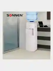 Кулер для воды SONNEN FSE-02, напольный, НАГРЕВ/ОХЛАЖДЕНИЕ ЭЛЕКТРОННОЕ, шкаф, 2 крана