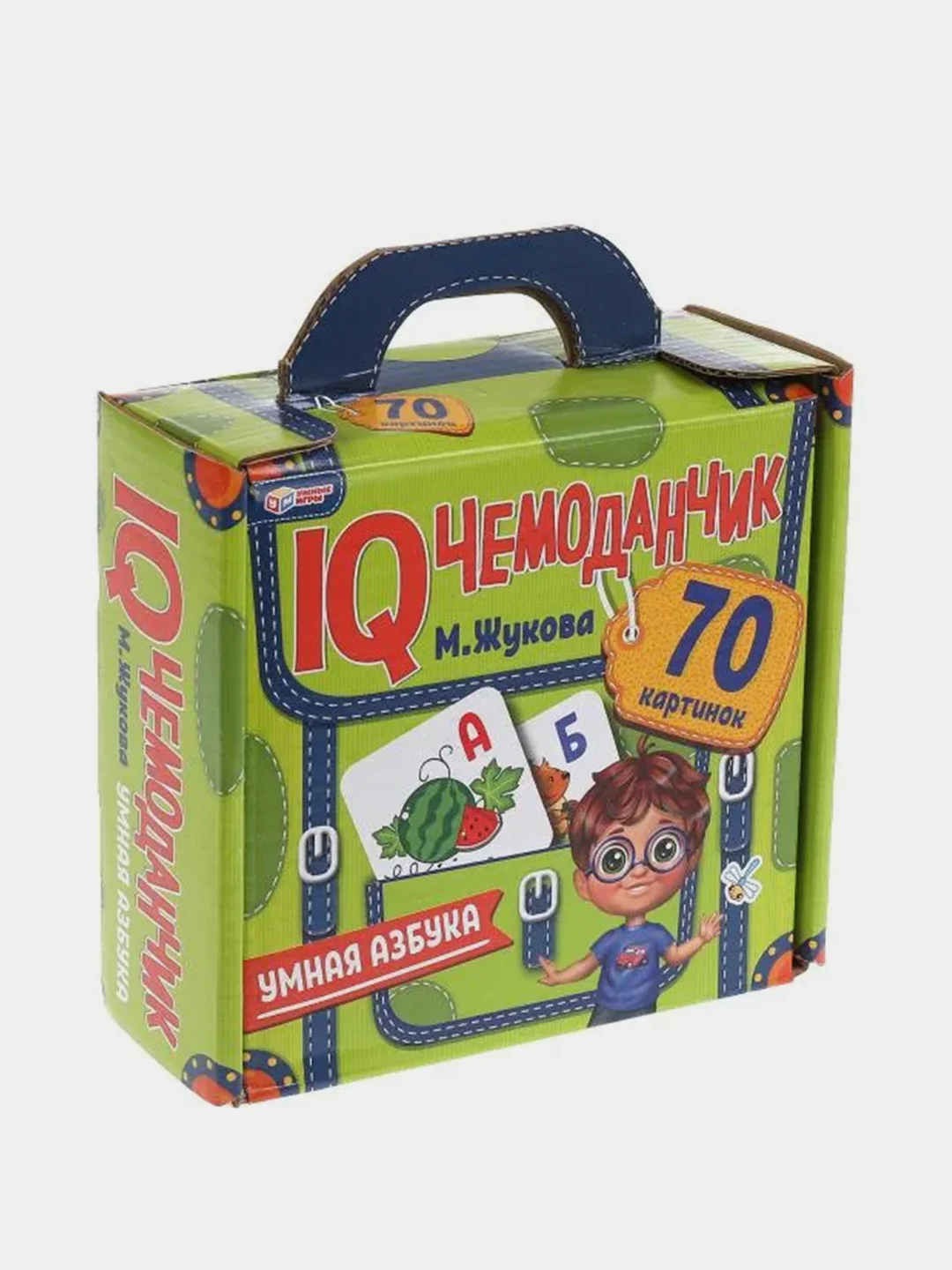 Развивающие карточки Умные игры "Умная азбука. IQ чемоданчик", 35 карточек в чемоданчике