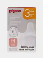Соска из силикона для бутылочки PIGEON, для детей с 3-х месяцев, размер M, 2 штуки