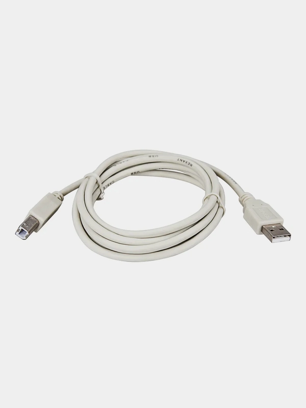Кабель USB-А - USB-B REXANT, 2,4 А, 1,8 м, ПВХ, серый
