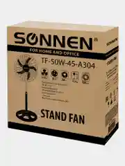 Вентилятор напольный, 3 режима, SONNEN TF-50W-45-А304, d=45 см, 50Вт, черный, 454789