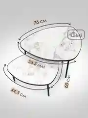 Белый комплект столиков РУТА / Журнальный стол / журнальный столик / придиванный стол/