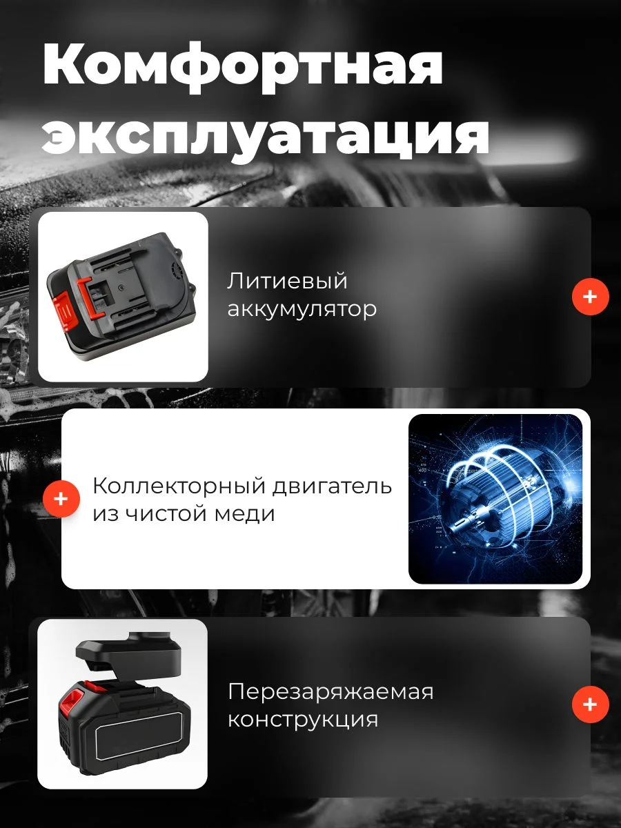 Автомобильная аккумуляторная мойка высокого давления